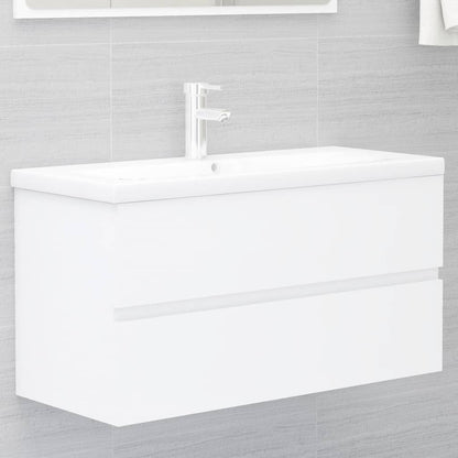 vidaXL Sink Cabinet | White | Engineered Wood | 90x38.5x45 cm | Sink Cabinet