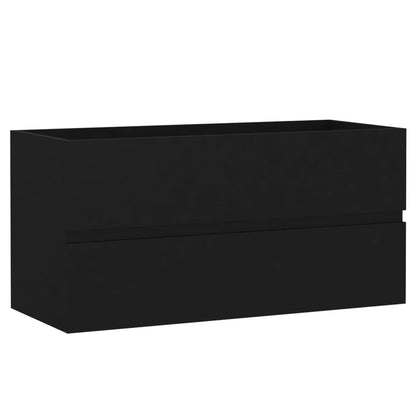 vidaXL Sink Cabinet | Black | Engineered Wood | 90 x 38.5 x 45 cm | Sink Cabinet