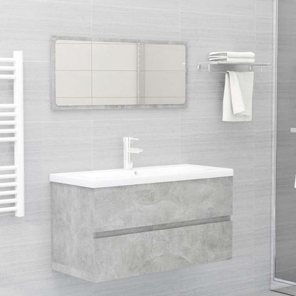 804759 vidaXL Sink Cabinet Concrete Grey 90x38,5x45 cm Engineered Wood