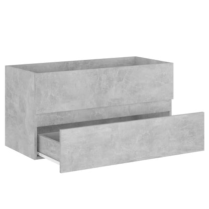 vidaXL Sink Cabinet | Concrete grey | Engineered wood | 90 x 38.5 x 45 cm