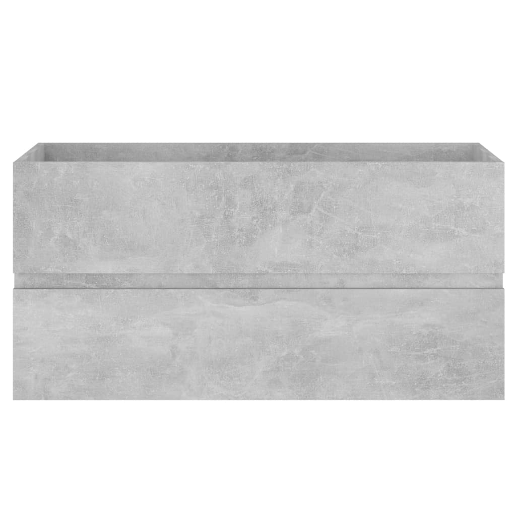 vidaXL Sink Cabinet | Concrete grey | Engineered wood | 90 x 38.5 x 45 cm