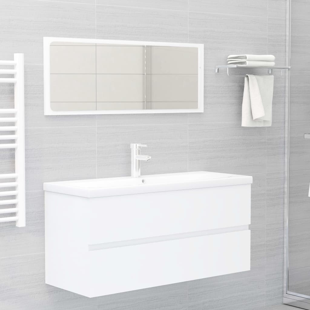vidaXL Sink Cabinet | White | Engineered wood | Medium | Sink Cabinet