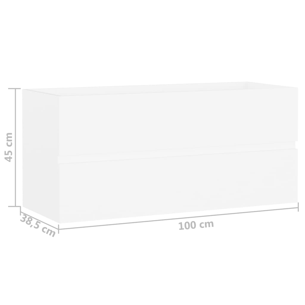 vidaXL Sink Cabinet | White | Engineered wood | Medium | Sink Cabinet