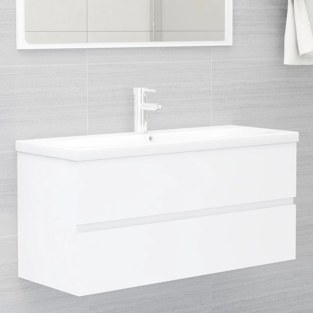 vidaXL Sink Cabinet | White | Engineered wood | Medium | Sink Cabinet