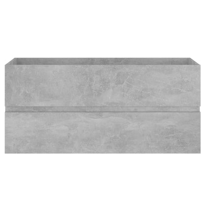 vidaXL Sink Cabinet | Concrete grey | Engineered wood | 100x38.5x45 cm