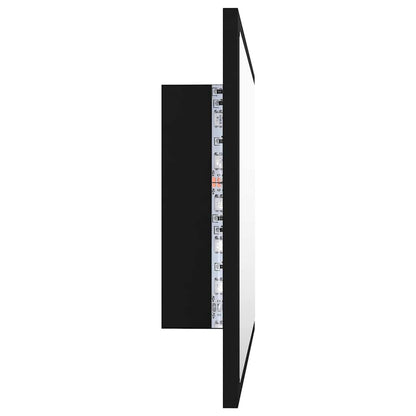 vidaXL LED Bathroom Mirror Black 60x8.5x37 cm Acrylic