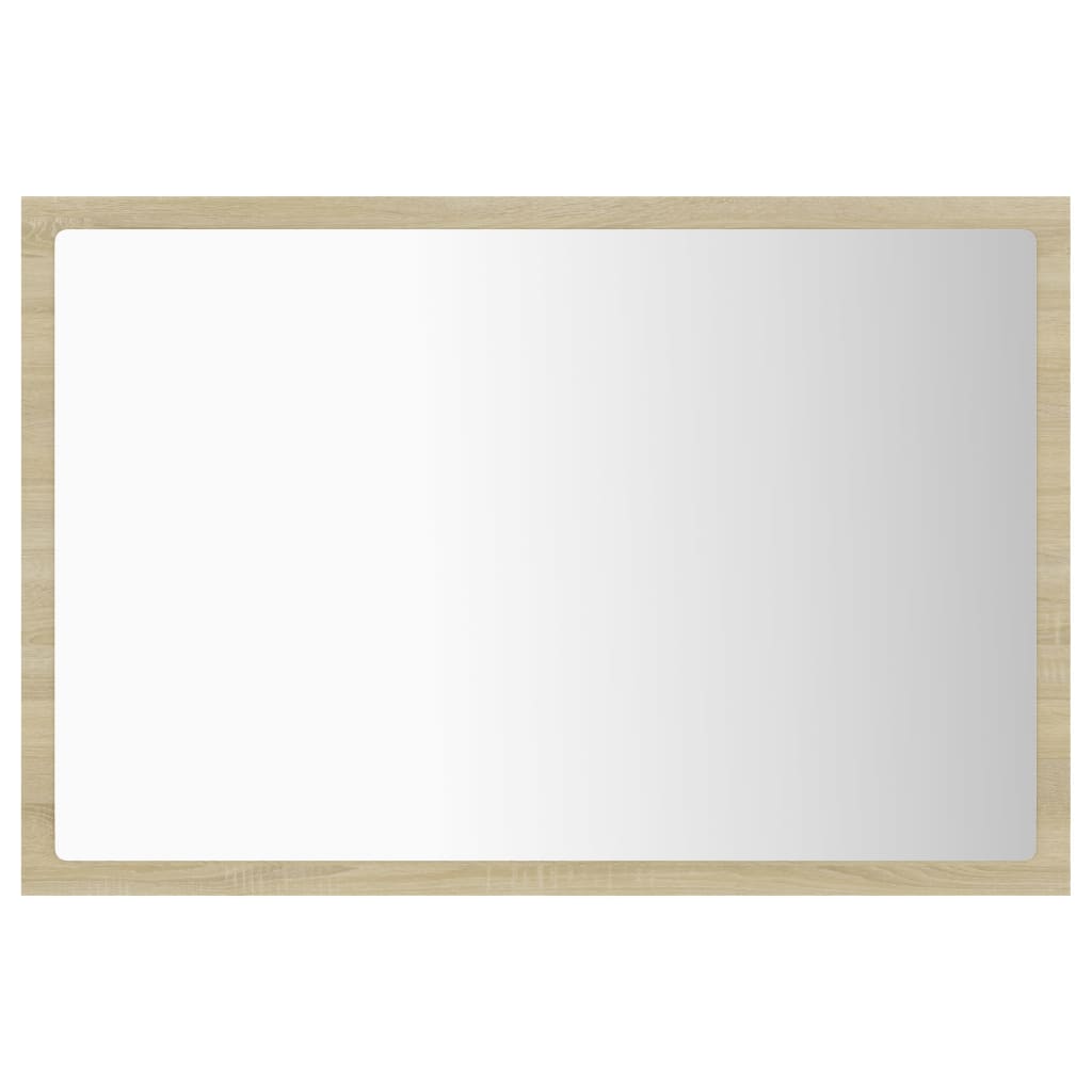 vidaXL LED Bathroom Mirror Sonoma Oak 60x8.5x37 cm Acrylic