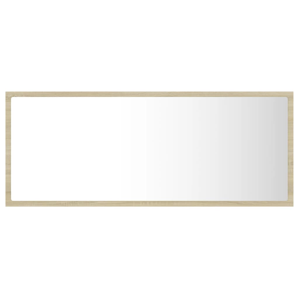 vidaXL LED Bathroom Mirror Sonoma Oak 100x8.5x37 cm Acrylic