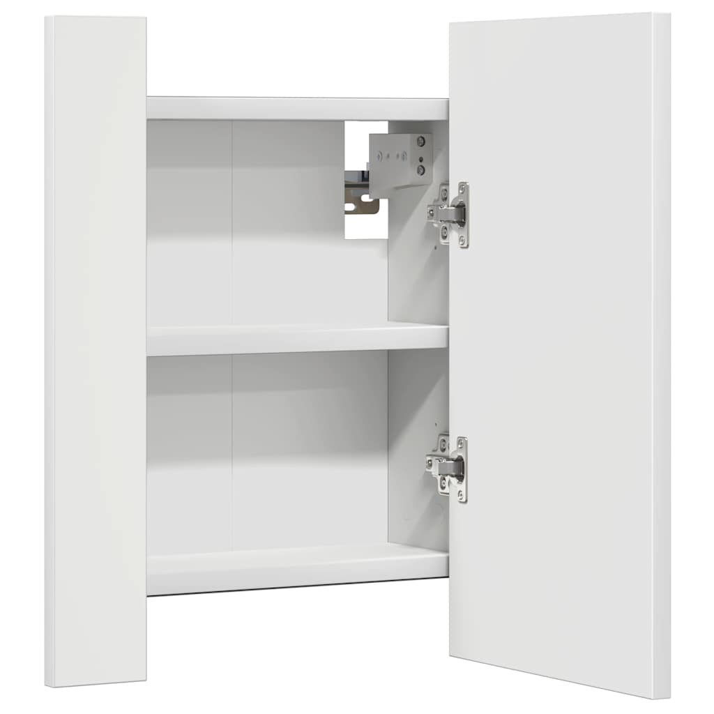 804948 vidaXL LED Bathroom Mirror Cabinet White 40x12x45 cm Acrylic