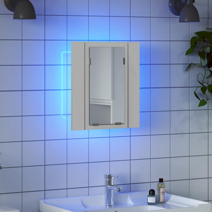 vidaXL LED Bathroom Mirror Cabinet White 40x12x45 cm Acrylic