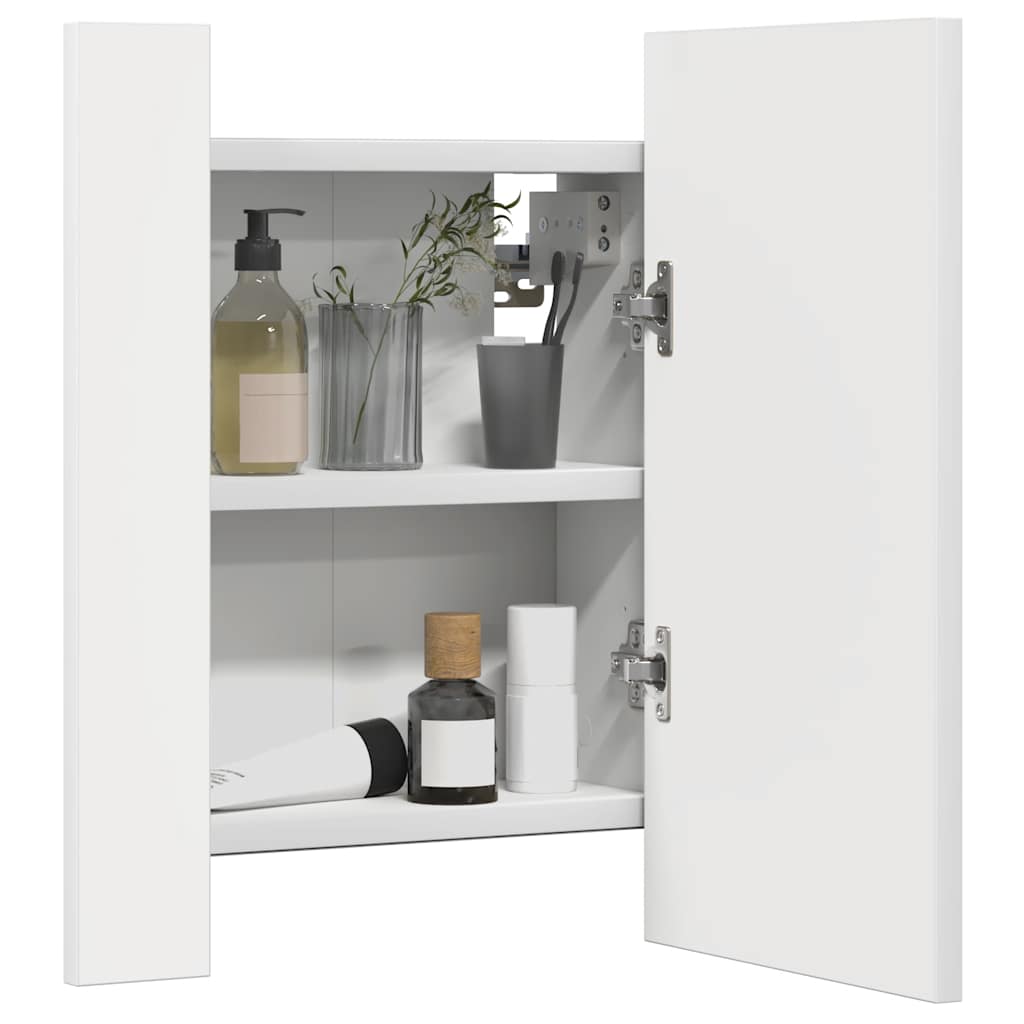 vidaXL LED Bathroom Mirror Cabinet White 40x12x45 cm Acrylic