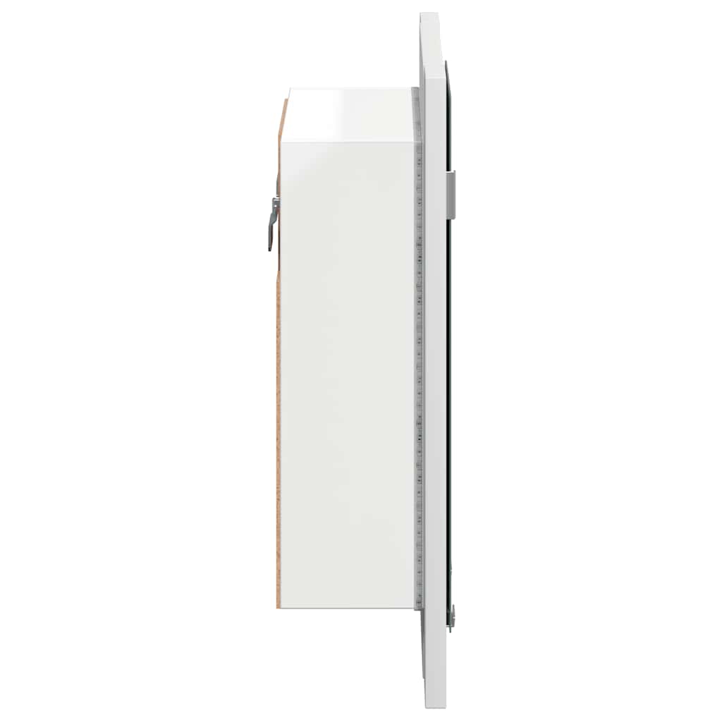 vidaXL LED Bathroom Mirror Cabinet White 40x12x45 cm Acrylic