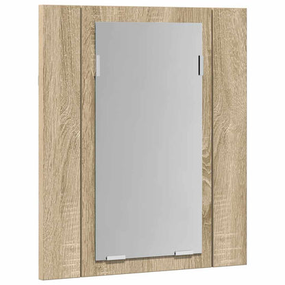 vidaXL LED Bathroom Mirror Cabinet Sonoma Oak 40x12x45 cm Acrylic