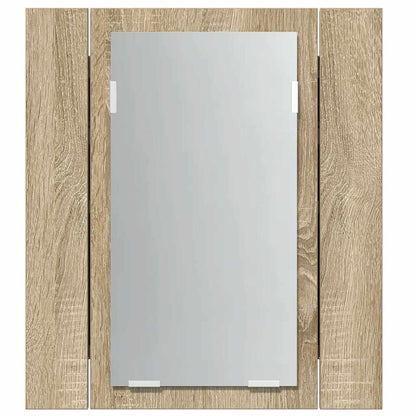 vidaXL LED Bathroom Mirror Cabinet Sonoma Oak 40x12x45 cm Acrylic