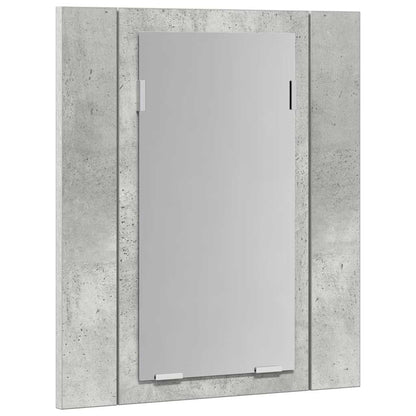 vidaXL LED Bathroom Mirror Cabinet Concrete Grey 40x12x45 cm Acrylic