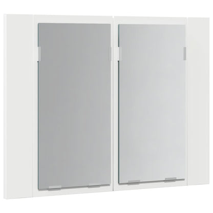 vidaXL Led Mirror Cabinet | White | Engineered wood, Acrylic | Compact