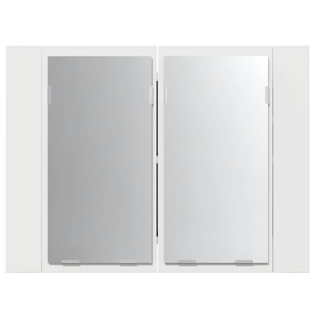 vidaXL Led Mirror Cabinet | White | Engineered wood, Acrylic | Compact