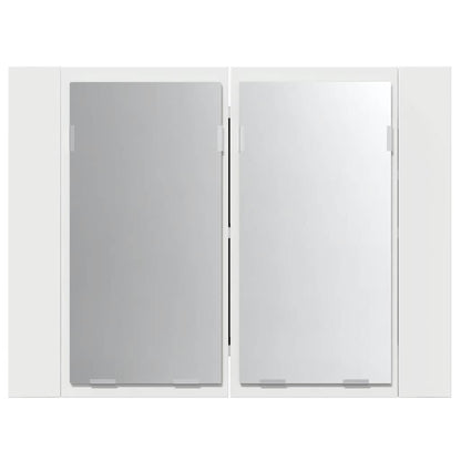 vidaXL Led Mirror Cabinet | White | Engineered wood, Acrylic | Compact