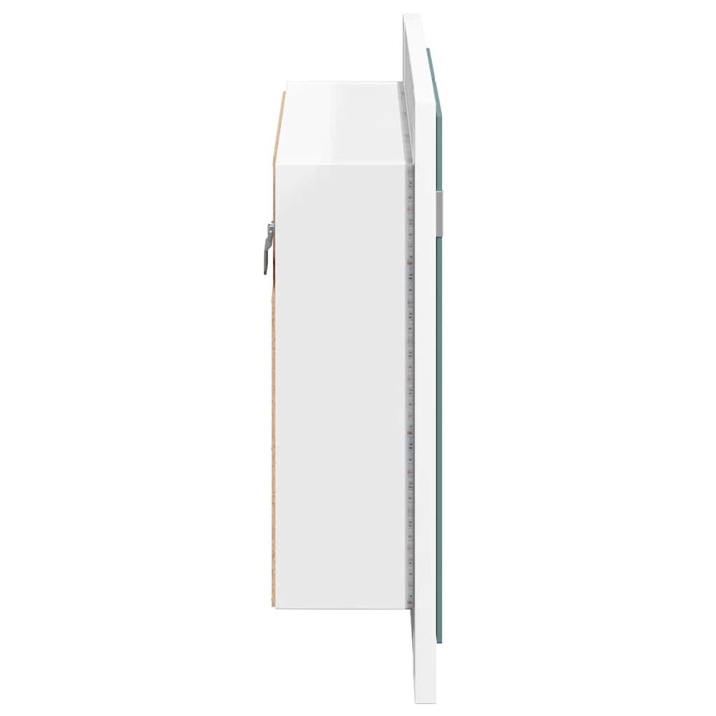 vidaXL Led Mirror Cabinet | White | Engineered wood, Acrylic | Compact