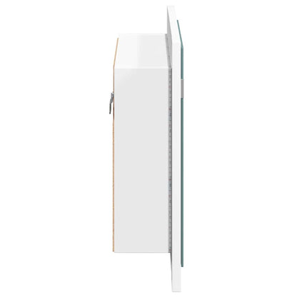 vidaXL Led Mirror Cabinet | White | Engineered wood, Acrylic | Compact