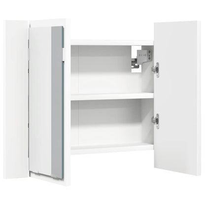 vidaXL Led Mirror Cabinet | White | Engineered wood, Acrylic | Compact
