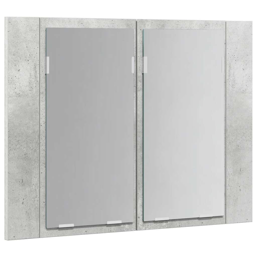 vidaXL Led Mirror Cabinet | Concrete grey | Engineered wood | 60 x 12 x 45 cm