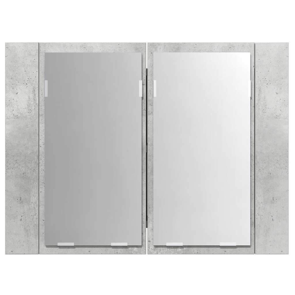 vidaXL Led Mirror Cabinet | Concrete grey | Engineered wood | 60 x 12 x 45 cm