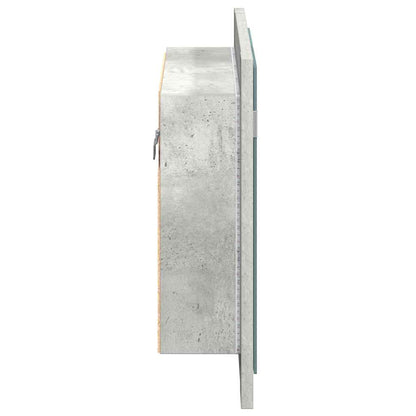 vidaXL Led Mirror Cabinet | Concrete grey | Engineered wood | 60 x 12 x 45 cm