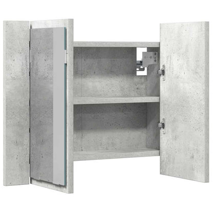 vidaXL Led Mirror Cabinet | Concrete grey | Engineered wood | 60 x 12 x 45 cm