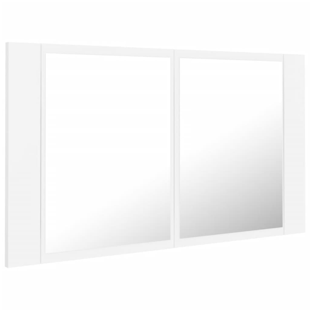 vidaXL Led Mirror Cabinet | White | Engineered wood, acrylic | 80x12x45 cm
