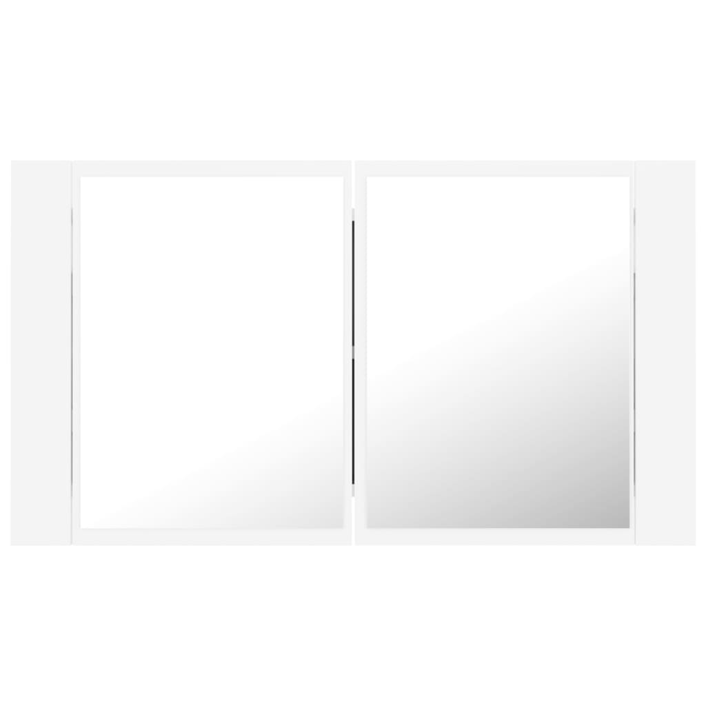 vidaXL Led Mirror Cabinet | White | Engineered wood, acrylic | 80x12x45 cm