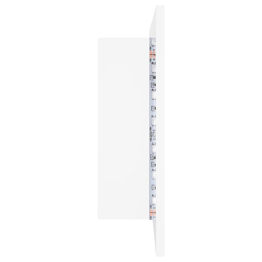 vidaXL Led Mirror Cabinet | White | Engineered wood, acrylic | 80x12x45 cm