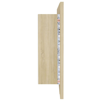 vidaXL LED Bathroom Mirror Cabinet Sonoma Oak 100x12x45 cm Acrylic