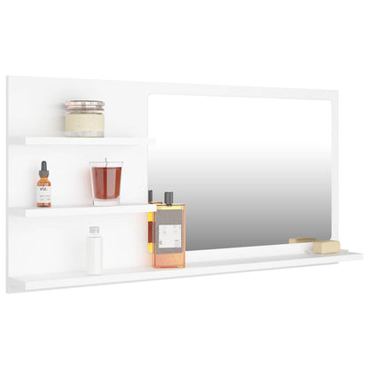 805015 vidaXL Bathroom Mirror White 90x10,5x45 cm Engineered Wood