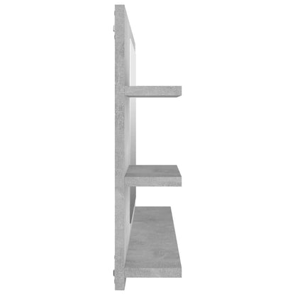 vidaXL Bathroom Mirror Concrete Grey 90x10.5x45 cm Engineered Wood