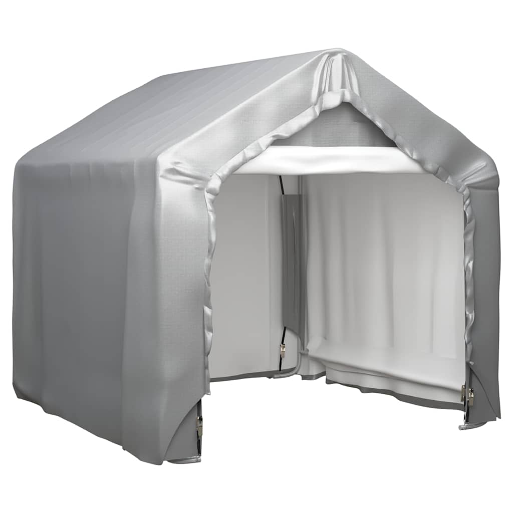 148633 vidaXL Storage Tent Grey 180x180 cm Galvanised Steel