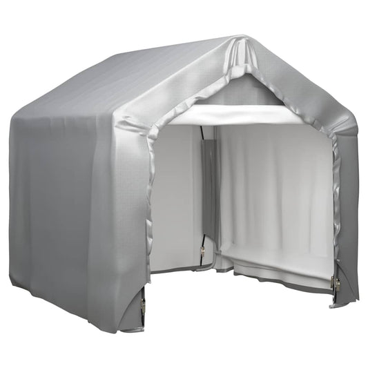 148633 vidaXL Storage Tent Grey 180x180 cm Galvanised Steel