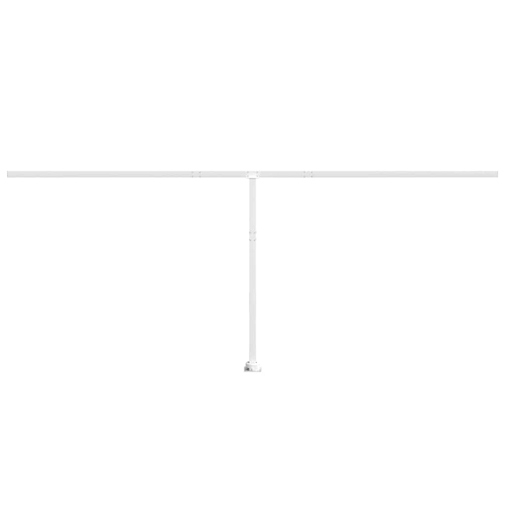 vidaXL Awning Post Set White 600x245 cm Iron