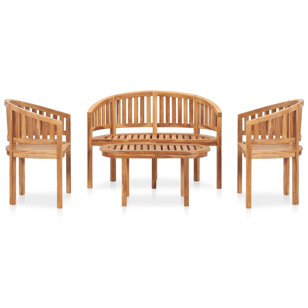vidaXL Garden Lounge Set | Teak | Fine sanded teak hardwood | Standard | Durable