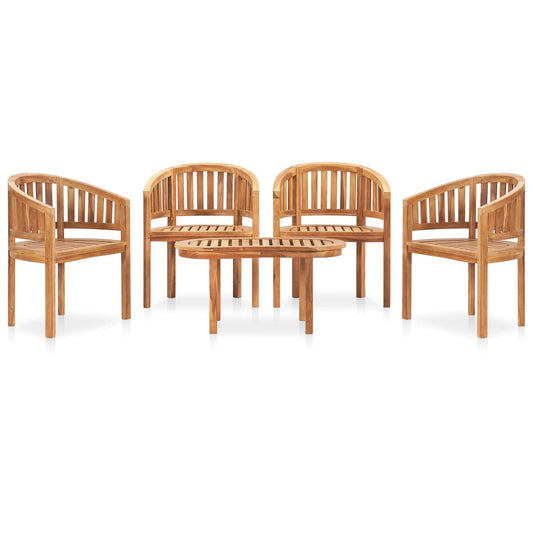 vidaXL Garden Lounge Set | Natural Teak | Smooth-sanded teak hardwood | Medium