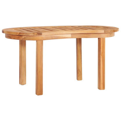 3059963 vidaXL 5 Piece Banana Garden Lounge Set Solid Teak Wood (2x48019+48027)