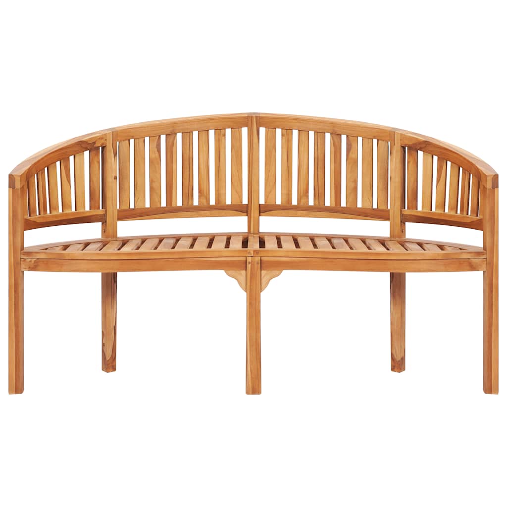 3059965 vidaXL 5 Piece Banana Garden Lounge Set Solid Teak Wood (48019+2x48021+48027)