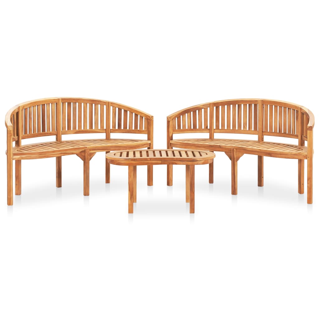 vidaXL Garden Lounge Set | Natural Teak | Solid Teak Wood | Large | Durable