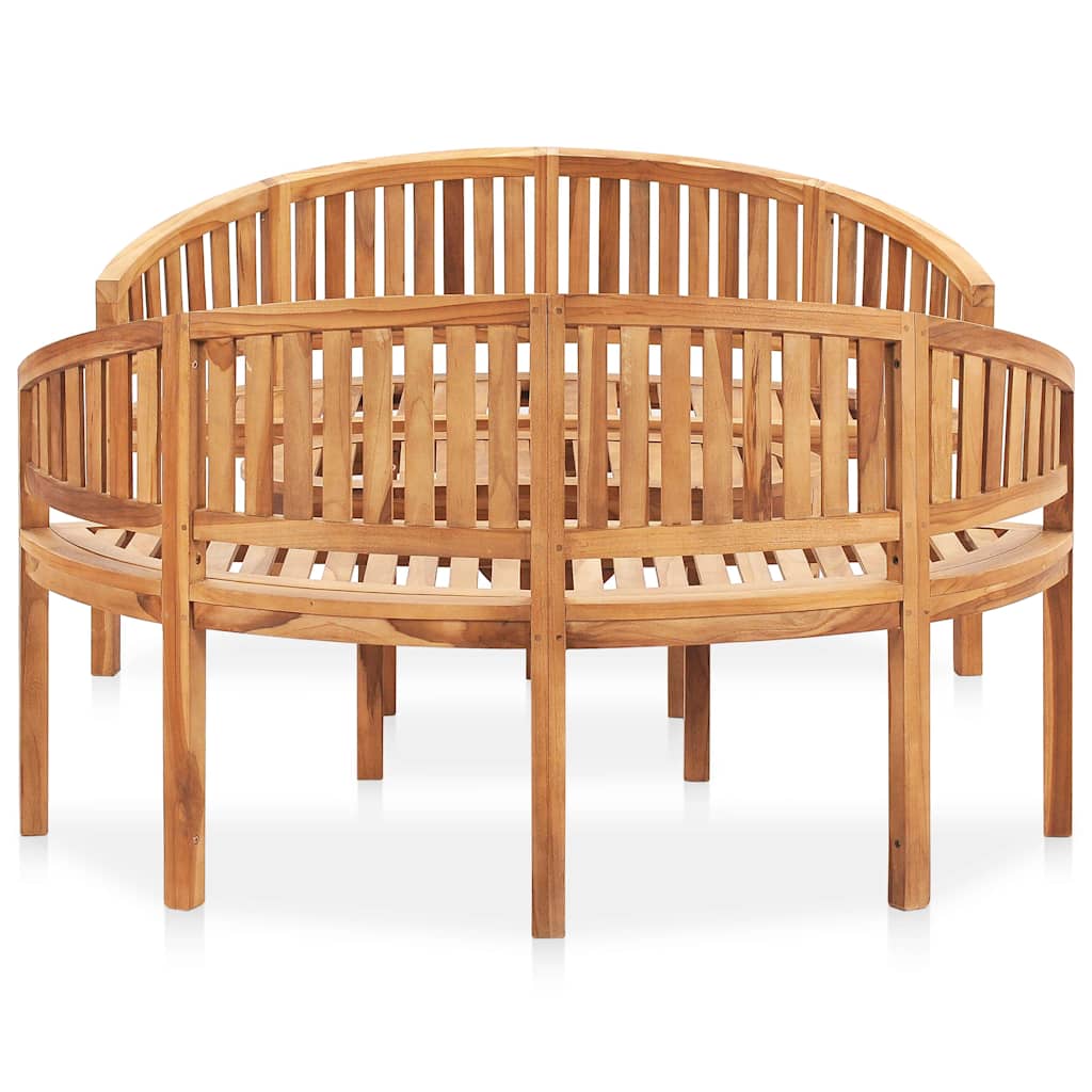3059967 vidaXL 3 Piece Banana Garden Lounge Set Solid Teak Wood (2x48021+48027)