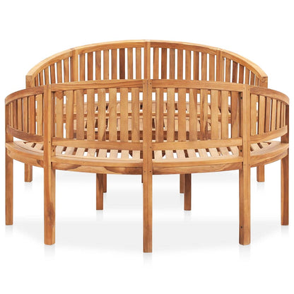 3059967 vidaXL 3 Piece Banana Garden Lounge Set Solid Teak Wood (2x48021+48027)