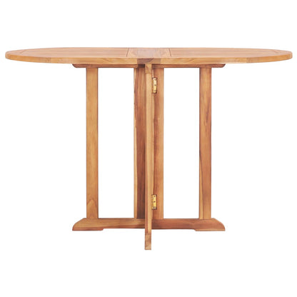 vidaXL Outdoor Dining Set | Natural Teak | Solid teak wood | Medium | Foldable