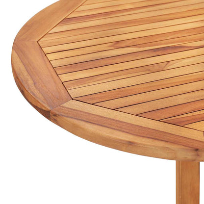 3059975 vidaXL 5 Piece Folding Outdoor Dining Set Solid Teak Wood (2x315443+49002)
