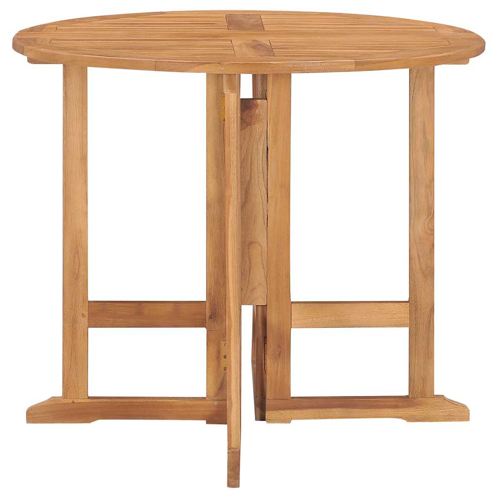 3059978 vidaXL 5 Piece Folding Outdoor Dining Set Solid Teak Wood (2x315443+315446)