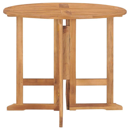 3059978 vidaXL 5 Piece Folding Outdoor Dining Set Solid Teak Wood (2x315443+315446)