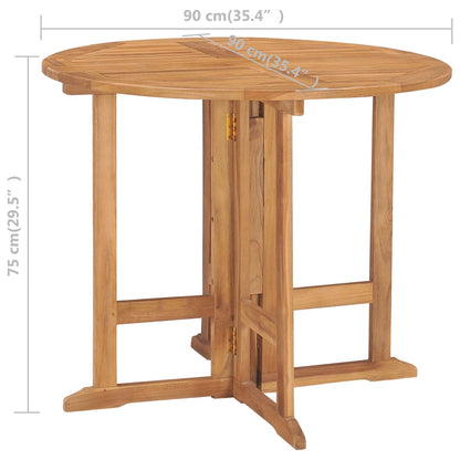 vidaXL Outdoor Dining Set | Teak | Fine sanded teak hardwood | Standard